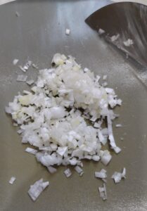 刻み終えたネギ